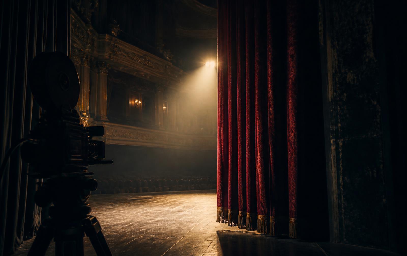 Palcoscenico con luci di scena